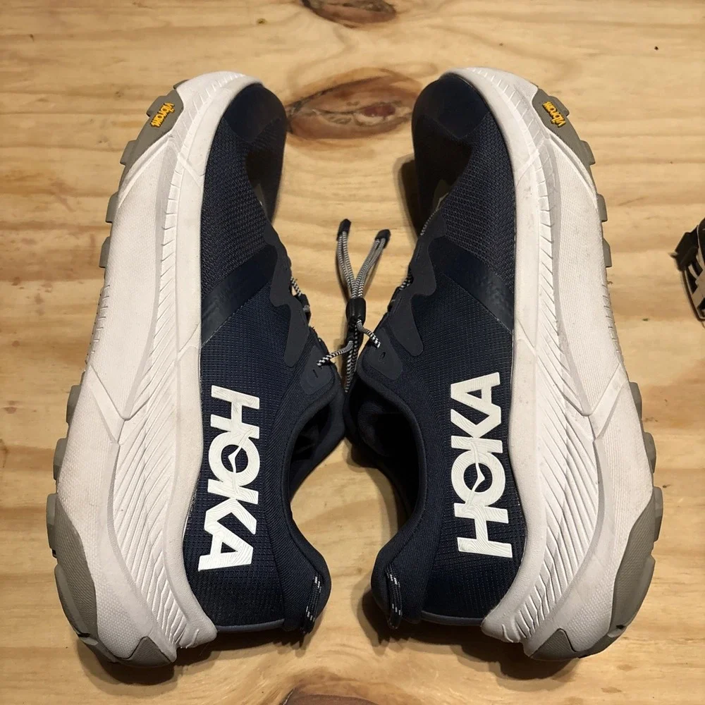 Size 13D - HOKA Transport Vibram Hiking Walking Shoes Mens Navy 1123153 VYN